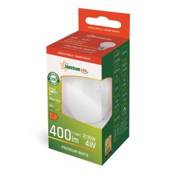 Lampadina LED sferica 4 W 2700 K E27, opale – foto 3