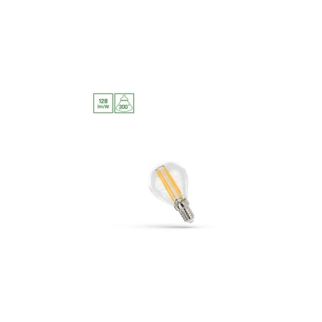 Ampoule LED sphérique 5,5 W 4000 K E14 verre clair