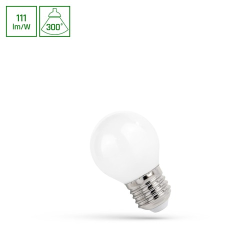 Bombilla LED esférica 5,5 W 2700 K E27, opal