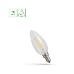 Lâmpada LED vela 4 W 4000 K E14, vidro transparente – foto 2