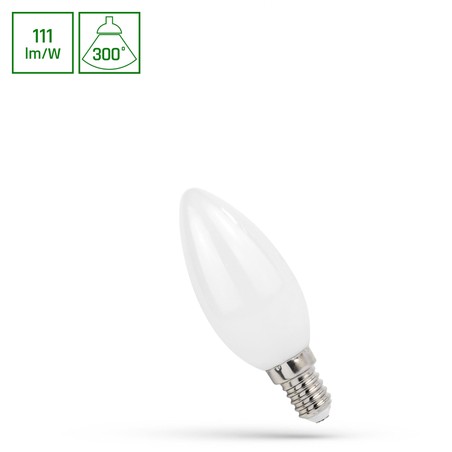 LED candle bulb 5.5 W 2700 K E14, opal