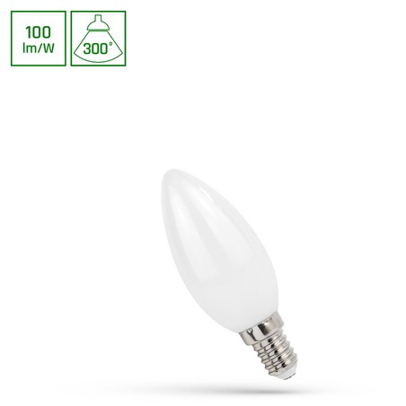 Lâmpada LED vela 4 W 2700 K E14, opala