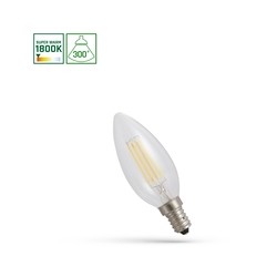 LED-Kerzenlampe 6 W 1800 K E14 IP20, Klarglas