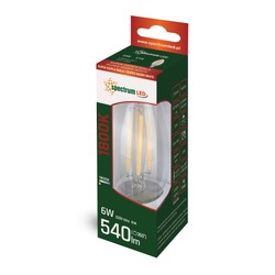 LED-kaarslamp 6 W 1800 K E14 IP20, helder glas – foto 3