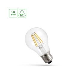 LED-filamentlampa 8,5 W 4000 K E27, klart glas