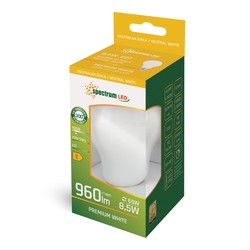 LED filament bulb 8.5 W 4000 K E27, opal – photo 3