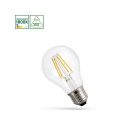 LED filament bulb 4 W 1800 K E27 IP20, clear glass