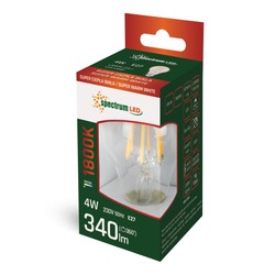 LED-Filamentlampe 4 W 1800 K E27 IP20, Klarglas – Foto 2