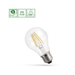 Lâmpada LED de filamento 6,8 W 3000 K E27, vidro transparente