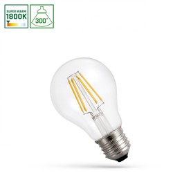 LED-filamentlampa 7 W 1800 K E27 IP20, klart glas – foto 2