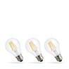 LED-filamentlampa 7 W 2700 K E27, 3-pack, klart glas – foto 3