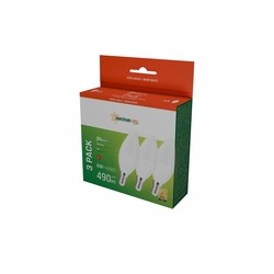 Lâmpada LED vela 6 W 3000 K E14, pack de 3 – WOJ+13026_3PACK