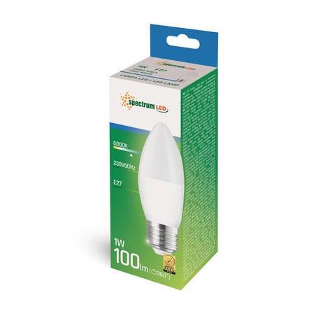 Λάμπα LED κεράκι 1 W 6000 K E27