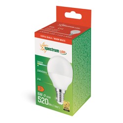 Żarówka LED kulka 6 W 3000 K E14
