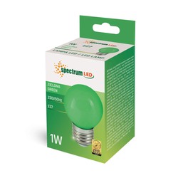 LED golf ball bulb 1 W E27, green