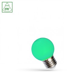 Lâmpada LED esférica 1 W E27, verde – foto 3