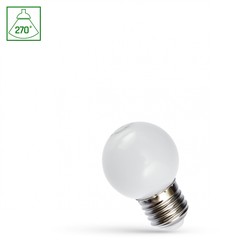 Żarówka LED kulka 1 W E27, biały