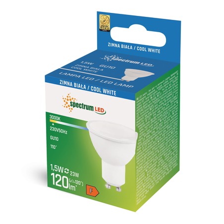 GU10 LED spotlight 1.5 W 203 V 6000 K, opal