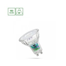 Faretto LED GU10 2,5 W 3000 K 38°, con lente