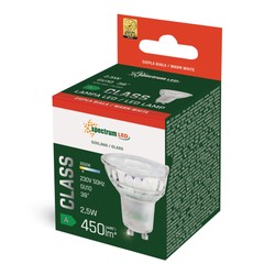 LED-spot GU10 2,5 W 3000 K 38°, med lins – foto 2