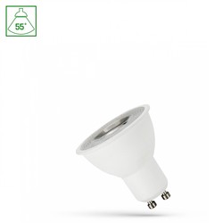 Foco LED GU10 4 W 4000 K 55°, con lente