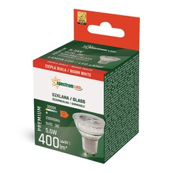LED-spot GU10 5,5 W 3000 K 38°, glas, dimbar, med lins – foto 2