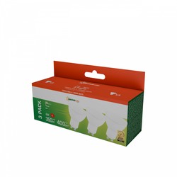Foco LED GU10 6 W 3000 K, pack de 3, opal, blanco