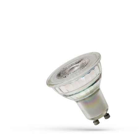 GU10 LED spotlight 7.5 W 3000 K 30°, glass, with lens