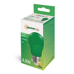 Λάμπα LED κλασική 4,9 W E27, πράσινο