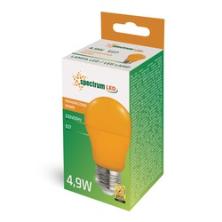 Standard LED bulb Orange 4.9 W E27