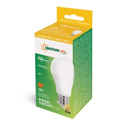 Standard LED bulb 13 W 4000 K E27, aluminium – photo 3