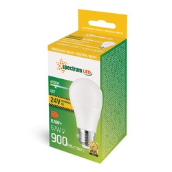Ampoule LED standard 8,5 W 24 V 4000 K E27
