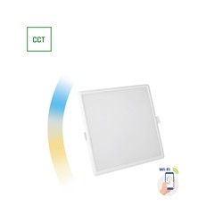 Smart Infälld LED-spot Algine 22 W IP20, dimbar, CCT (justerbar färgtemperatur), Wi-Fi, fyrkantig – foto 2
