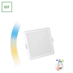 Встраиваемый светодиодный светильник Smart Algine 6 W IP20, диммируемый, CCT (регулируемая цветовая температура), Wi-Fi, квадрат