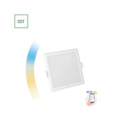 Smart LED-inbouwspot Algine 6 W IP20, dimbaar, CCT (instelbare kleurtemperatuur), Wi-Fi, vierkant – foto 3