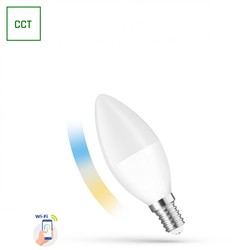 Светодиодная лампа-свеча Smart 5 W E14, диммируемый, CCT (регулируемая цветовая температура), Wi-Fi
