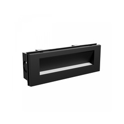Vägglampa Encanta 6 W IP54, CCT (justerbar färgtemperatur), infälld, asymmetrisk, svart – foto 3