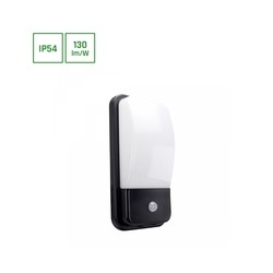 Vägglampa Enigo Rectangular 20 W 4000 K IP54, med rörelsedetektor, vit