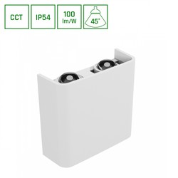 Applique Lunarix 2 Down 4 W IP54, CCT (temperatura di colore regolabile), bianco
