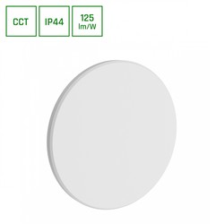 Applique Piatta 12 W IP44, CCT (temperatura di colore regolabile), rotondo, bianco