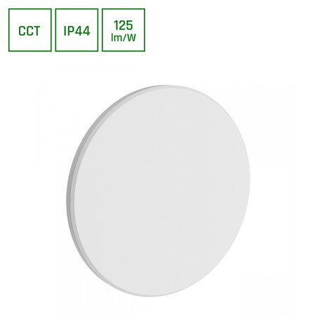 Настенный светильник Piatta 12 W IP44, CCT (регулируемая цветовая температура), круглый, белый