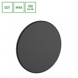 Wandleuchte Piatta 18 W IP44, CCT (Farbtemperatur einstellbar), rund, schwarz – Foto 4