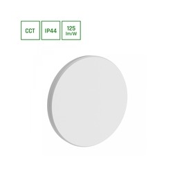 Wandlamp Piatta 9 W IP44, CCT (instelbare kleurtemperatuur), rond, wit