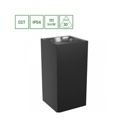 Aplique Torre 18 W IP54, CCT (temperatura de color ajustable), cuadrado, negro – SLI003024CCT_PW – foto 4