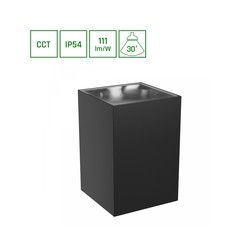 Kinkiet Torre 9 W IP54, CCT (regulowana temperatura barwowa), kwadratowy, czarny – SLI003023CCT_PW – zdjęcie 6
