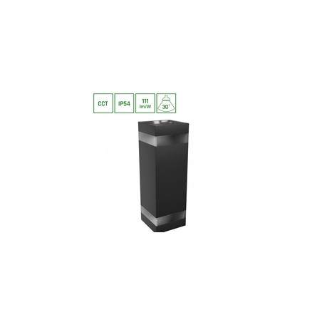 Wall light Torre 18 W IP54, CCT (adjustable colour temperature), square, black – SLI003028CCT_PW