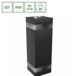 Wall light Torre 18 W IP54, CCT (adjustable colour temperature), square, black – SLI003028CCT_PW – photo 2
