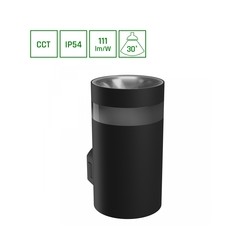Wall light Torre 9 W IP54, CCT (adjustable colour temperature), round, black – SLI003025CCT_PW – photo 4