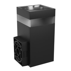 Kinkiet Torre 9 W IP54, CCT (regulowana temperatura barwowa), kwadratowy, czarny – SLI003027CCT_PW