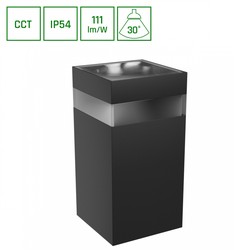Aplique Torre 9 W IP54, CCT (temperatura de color ajustable), cuadrado, negro – SLI003027CCT_PW – foto 5